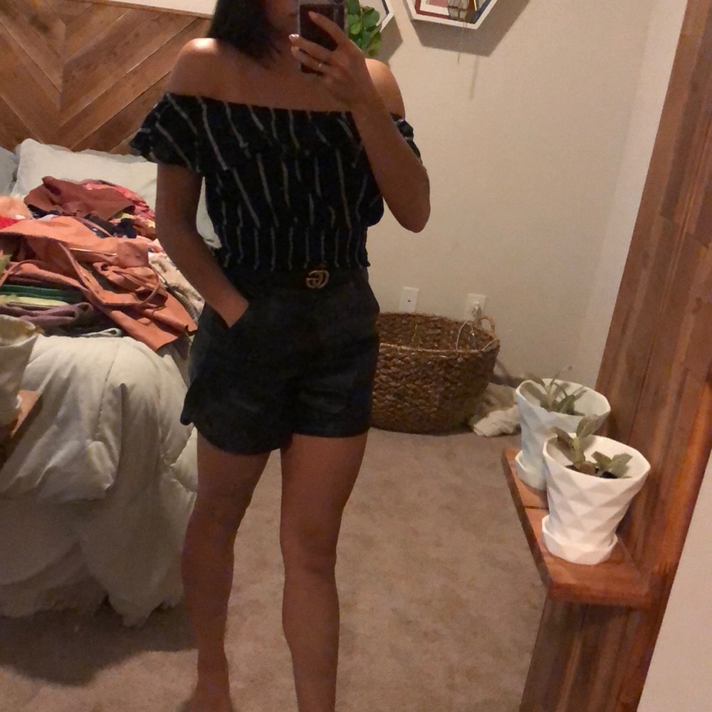 Lulus off the shoulder crop top